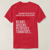 豆ジャガイモのトマトのウイルおもしろいスソンラップの Tシャツ (デザイン正面)