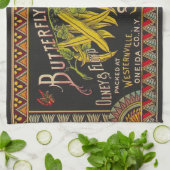 豆ラベル野菜国 キッチンタオル (折り畳み)