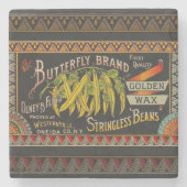 豆ラベル野菜国 ストーンコースター (正面)