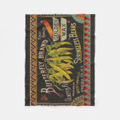 豆ラベル野菜国 フリースブランケット (正面)