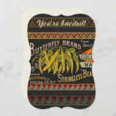 豆ラベル野菜国 招待状 (正面/裏面)