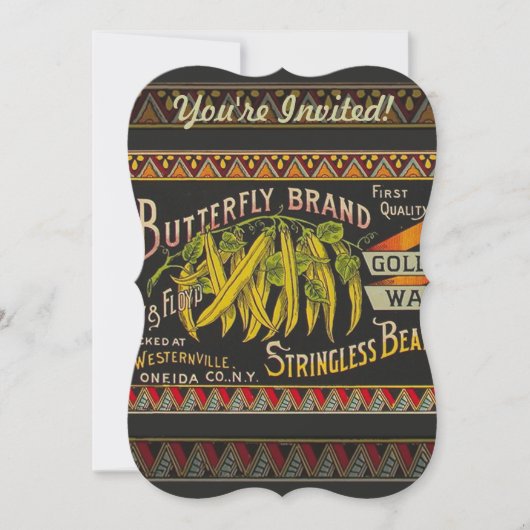 豆ラベル野菜国 招待状 (正面)