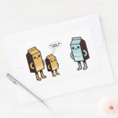 豆乳おもしろいユーモア – ミルク予測できなパック漫画 長方形シール (封筒)