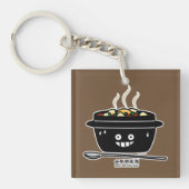 豆腐のシチュースープSundubuの韓国のぴりっとする柔らかいjjigae キーホルダー (正面)