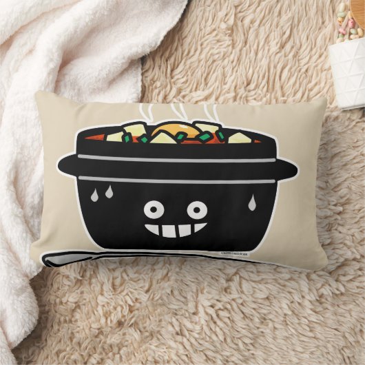 豆腐のシチュースープSundubuの韓国のぴりっとする柔らかいjjigae ランバークッション (ブランケット)