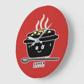 豆腐のシチュースープSundubuの韓国のぴりっとする柔らかいjjigae ho ラージ壁時計 (傾斜)