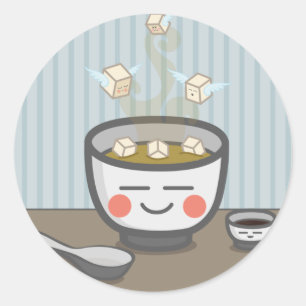 豆腐の天使のステッカー ラウンドシール