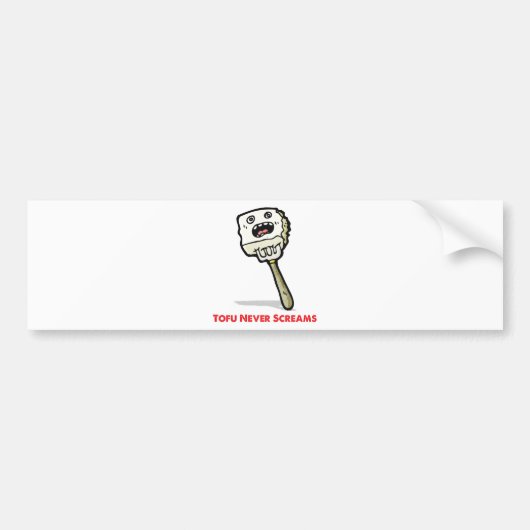 豆腐は決して叫びません バンパーステッカー (正面)