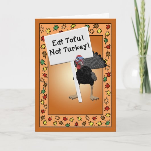 豆腐を食べて下さい! ないトルコ! 切り分けること容易な豆腐おもしろい シーズンカード (正面)