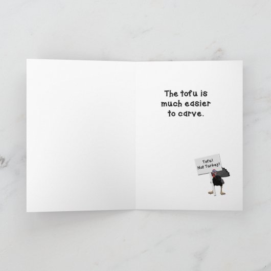 豆腐を食べて下さい! ないトルコ! 切り分けること容易な豆腐おもしろい シーズンカード (内部)