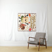 豆腐オーバークラシックターキーTシャツ タペストリー (インサイチュ(横))