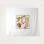 豆腐オーバークラシックターキーTシャツ タペストリー (正面(横))