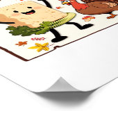 豆腐オーバークラシックターキーTシャツ ポスター (角)