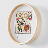 豆腐オーバークラシックターキーTシャツ 壁時計 (傾斜)
