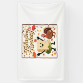 豆腐オーバークラシックターキーTシャツ 横断幕 (縦)