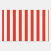 豆腐クリームポストボックス赤ストライプ色 ラッピングペーパーシート (正面)