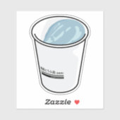 豆腐シールで水カップと漂流 シール (シート)