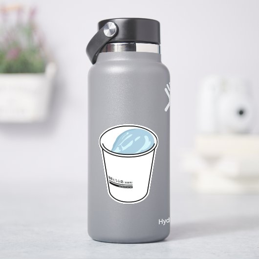 豆腐シールで水カップと漂流 シール (HydroFlask)