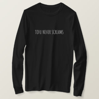 豆腐ネバースクリームおもしろいビーガン Tシャツ