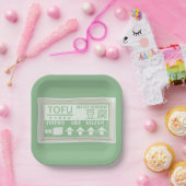 豆腐ビーガンベジタリアン食品 ペーパープレート (パーティー)