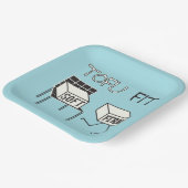 豆腐フィットおもしろいランニング豆腐しょうをテーマにした ペーパープレート (傾斜あり)