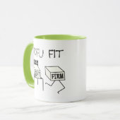 豆腐フィットおもしろいランニング豆腐しょうをテーマにした マグカップ (正面左)