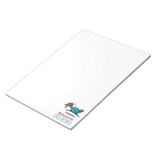 豆腐ユーモアのあるデザイン ノートパッド (アングル)