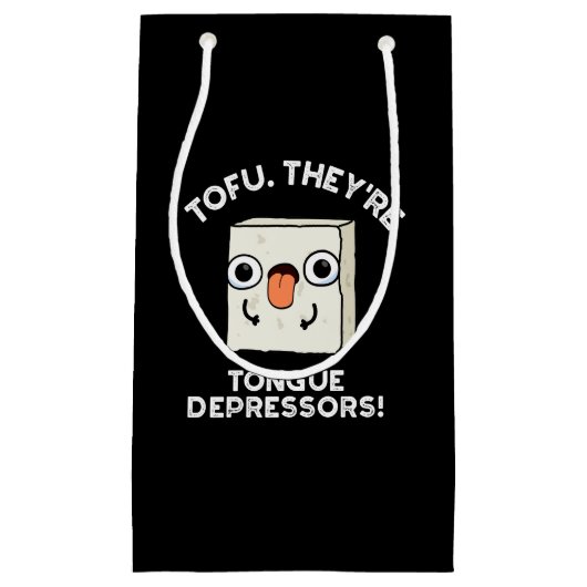 豆腐。彼らは舌を抑えるフードプンダークブルーグ スモールペーパーバッグ (正面)