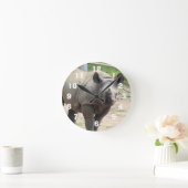 豆谷 ラウンド壁時計 (ホーム)