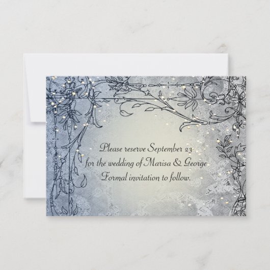 豆電球の青く風変わりな保存日付 セーブザデート (正面)