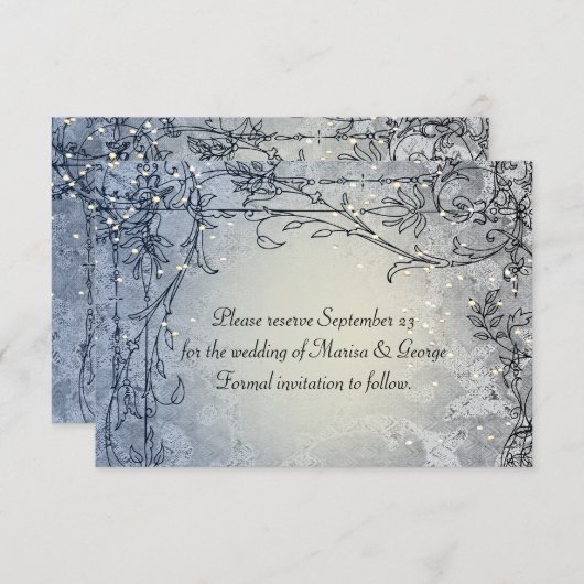 豆電球の青く風変わりな保存日付 セーブザデート (正面/裏面)