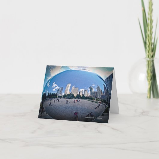 "豆"の-千年間公園シカゴ カード (正面)