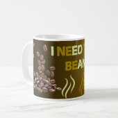 「豆：コーヒー愛好家に最適なマグカップ！ コーヒーマグカップ (正面左)