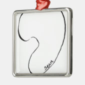 豆 メタルオーナメント (左)