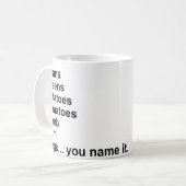 豆、緑、ポテト、トマト… コーヒーマグカップ (正面左)