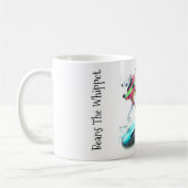 豆Whippetの#surfingwhippetsのマグ コーヒーマグカップ (左)