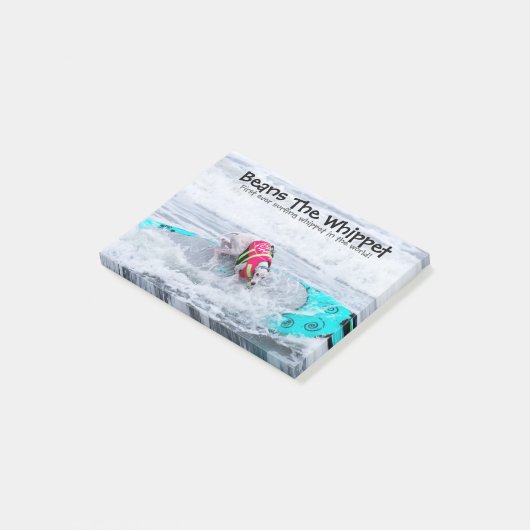 豆Whippet Surfdog ポストイット (アングル)