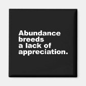 豊かさが感謝の欠如を生む マグネット (正面)