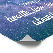 豊かさと繁栄の神の計画の確認 ポスター (角)