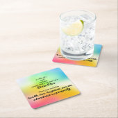 豊かさと繁栄を示す スクエアペーパーコースター (インサイチュ)