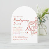 豊かさの角の友人の感謝祭の食事会 招待状 (スタンド正面)