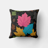 豊かで幸せなカエデの葉枕 クッション (裏面)