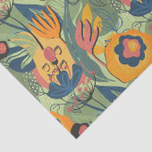 豊かなアーストーンエキゾチックな花のシームレスなパターン 薄葉紙 (詳細)