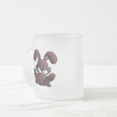 豊かなウサギ フロストグラスマグカップ (正面左)