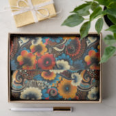 豊かなエレガント地球の色調のアフリカ民族パターン 薄葉紙 (ギフト)