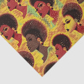 豊かなエレガント色彩を持つアフリカの民族女性パターン 薄葉紙 (詳細)