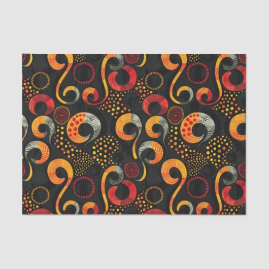 豊かなエレガント詳細を持つアフリカの民族様式 薄葉紙 (正面)