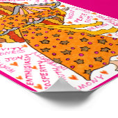 豊かなエンジェル前向き肯定ミニ ポスター (角)