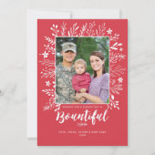 豊かなクリスマスの休暇のフラットカード 招待状 (正面)