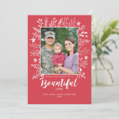 豊かなクリスマスホリデー フラットカード 招待状 (スタンド正面)